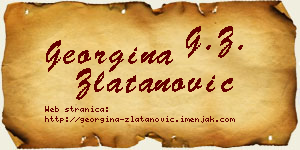 Georgina Zlatanović vizit kartica